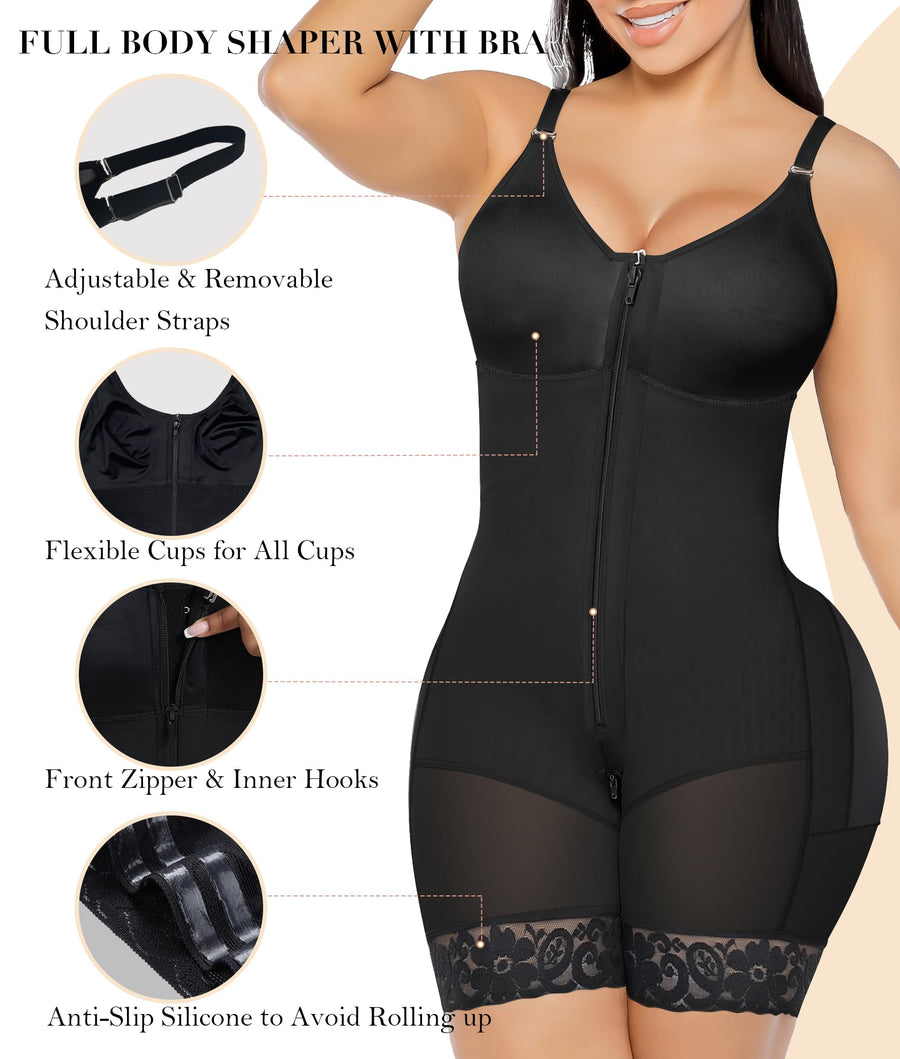 MOCHI Faja Postparto para Mujer – Moldeadora con Control de Abdomen, Realce de Glúteos y Abertura con Cremallera