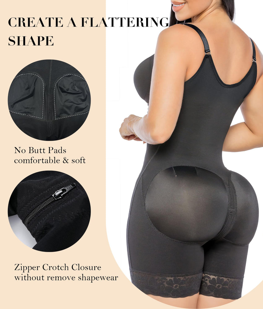 MOCHI Faja Postparto para Mujer – Moldeadora con Control de Abdomen, Realce de Glúteos y Abertura con Cremallera