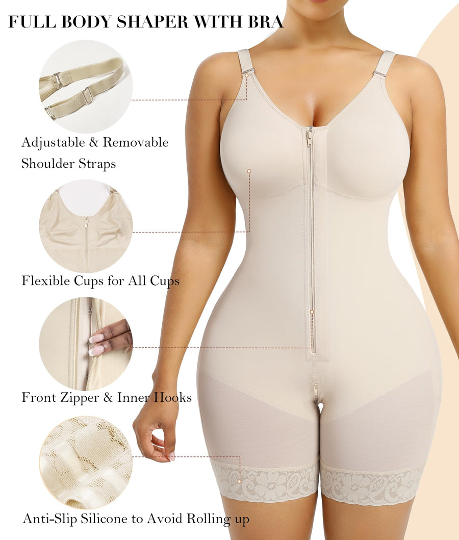 MOCHI Faja Postparto para Mujer – Moldeadora con Control de Abdomen, Realce de Glúteos y Abertura con Cremallera