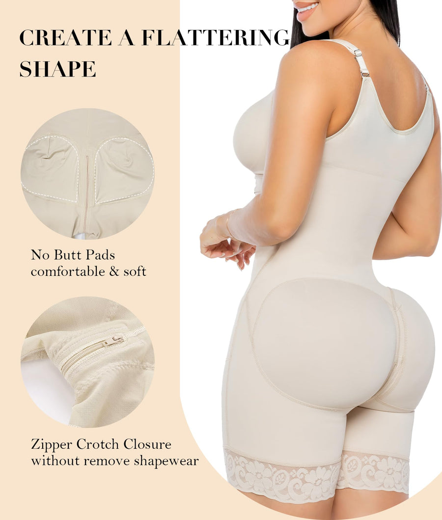 MOCHI Faja Postparto para Mujer – Moldeadora con Control de Abdomen, Realce de Glúteos y Abertura con Cremallera